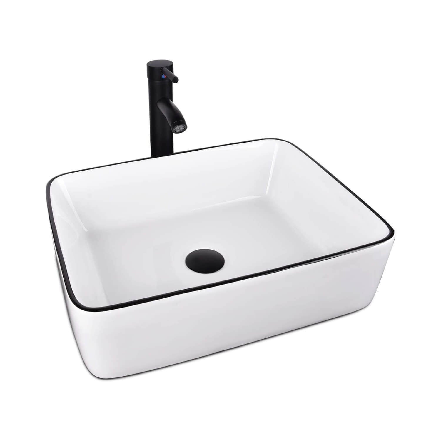 Elecwish white ceramic sink