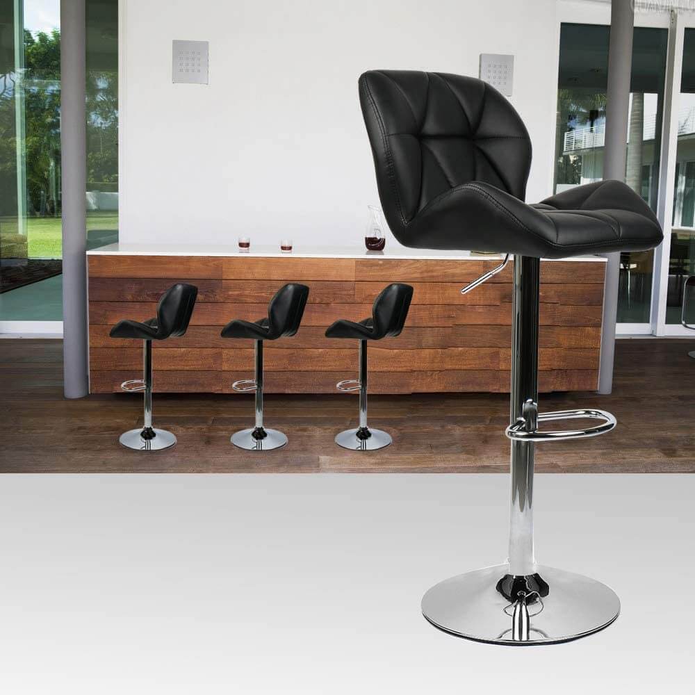 Elecwish black bar stools display scene