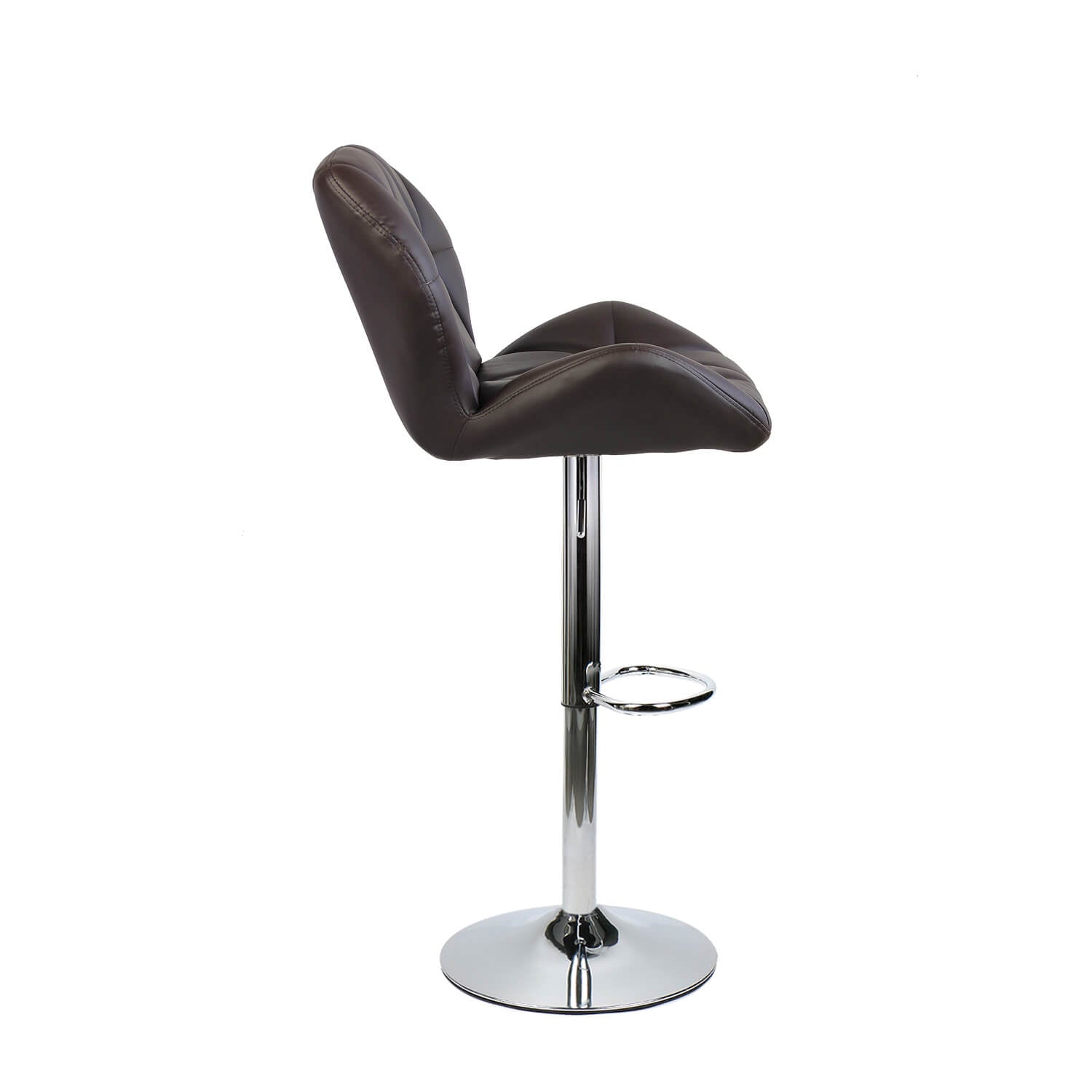 Side view of Elecwish brown bar stool OW001