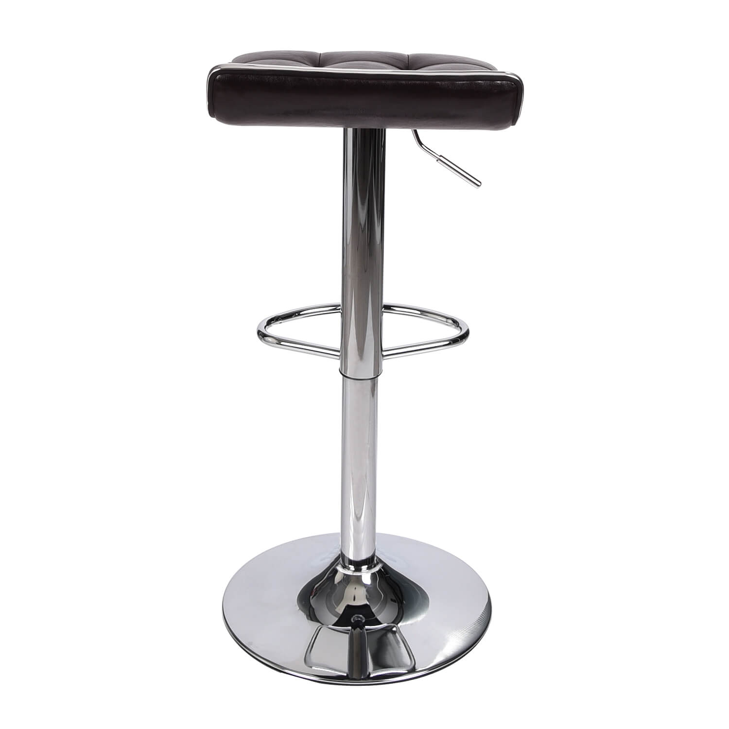 Back of Elecwish Grid Brown Bar Stool