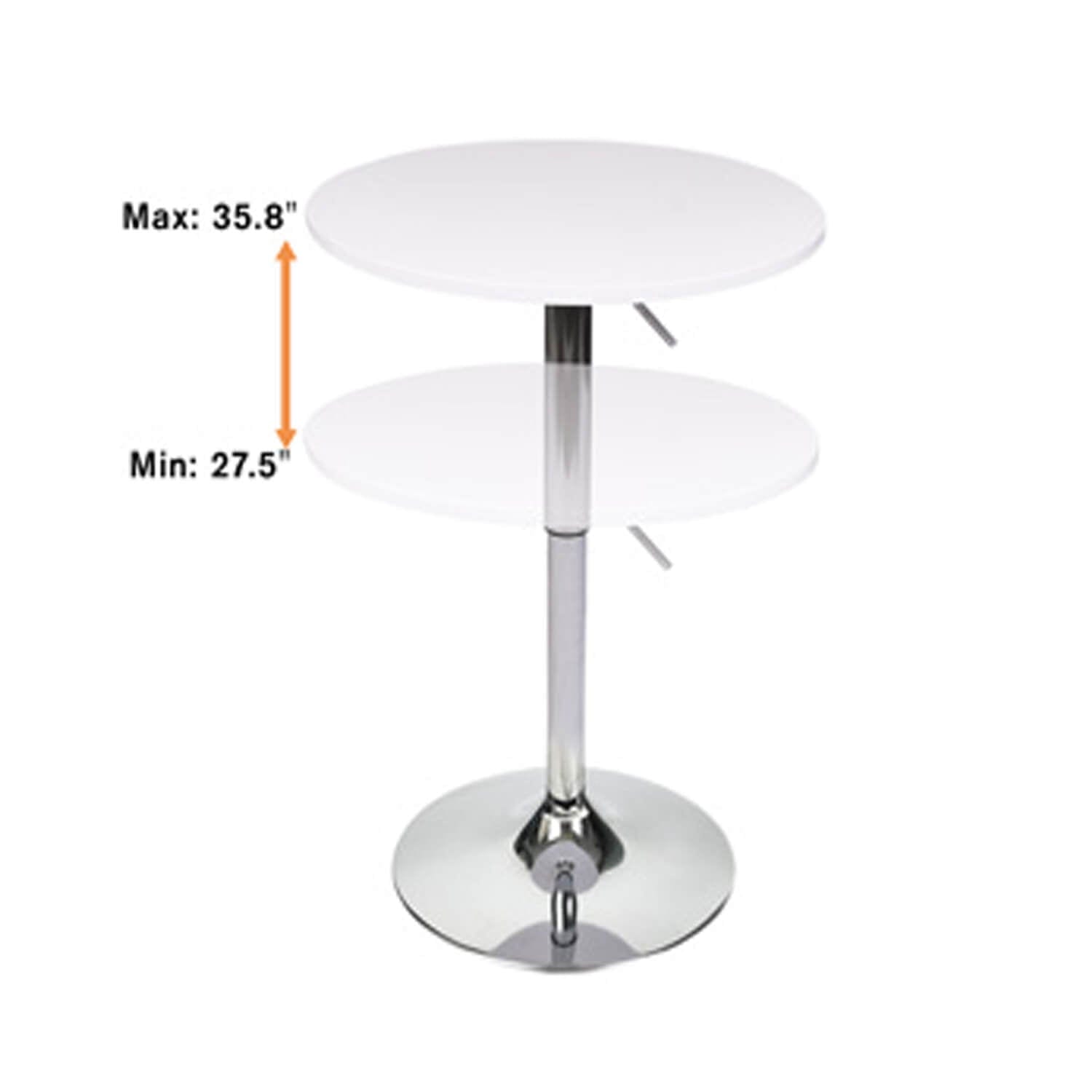 Elecwish White Table OW003 has adjustable height