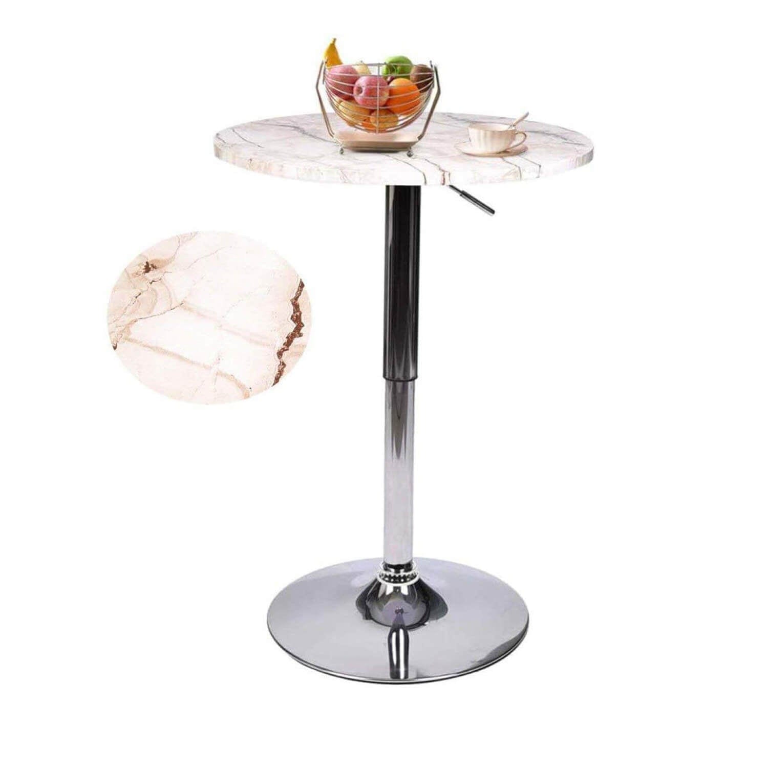 Elecwish Bar Table Marble White Bar Table OW003 is made of premium marble