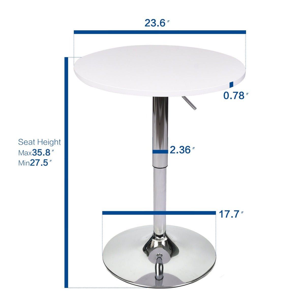 Elecwish white bar table size