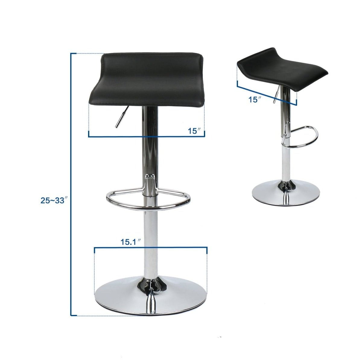 Elecwish black bar stool OW002 size