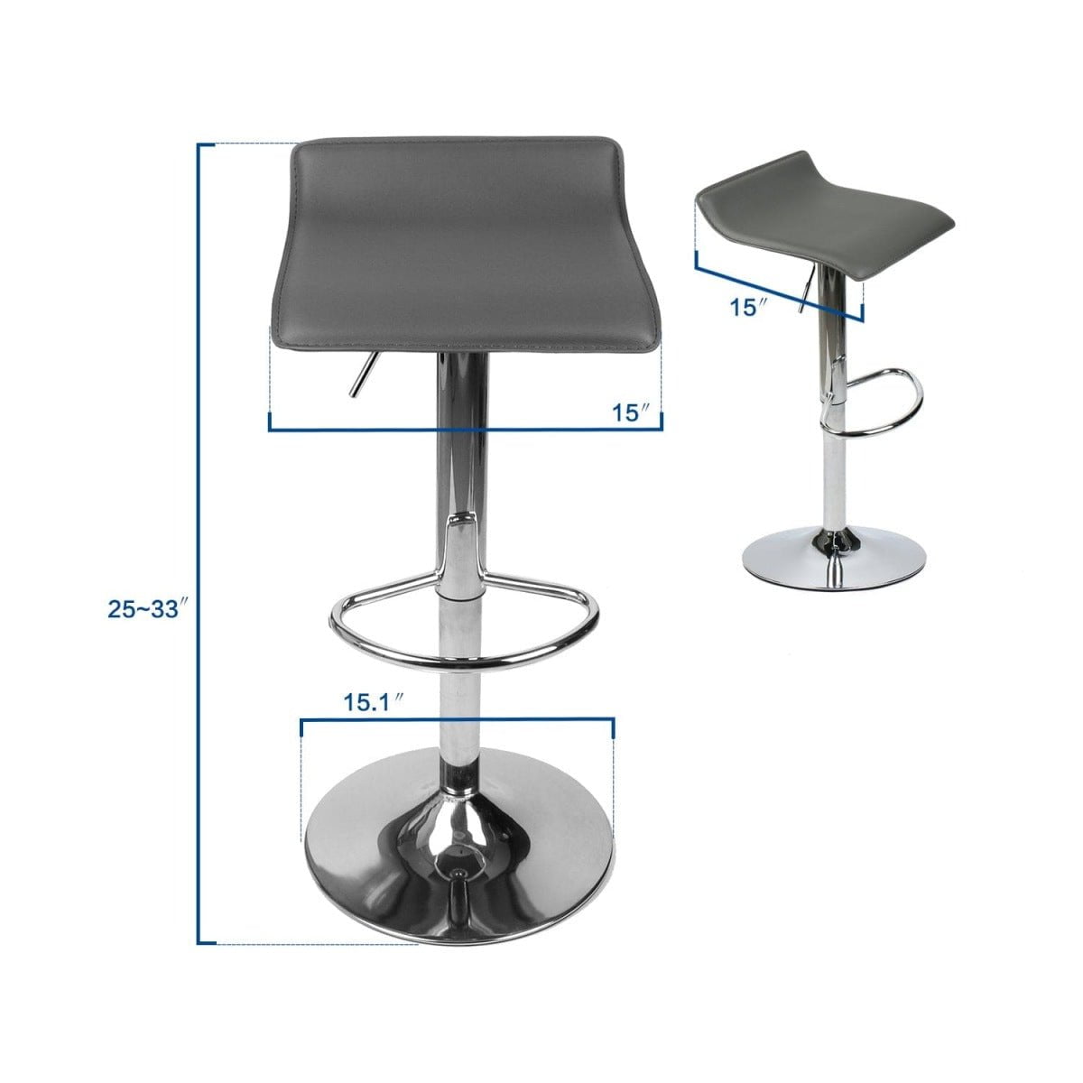 Elecwish grey bar stool OW002 size