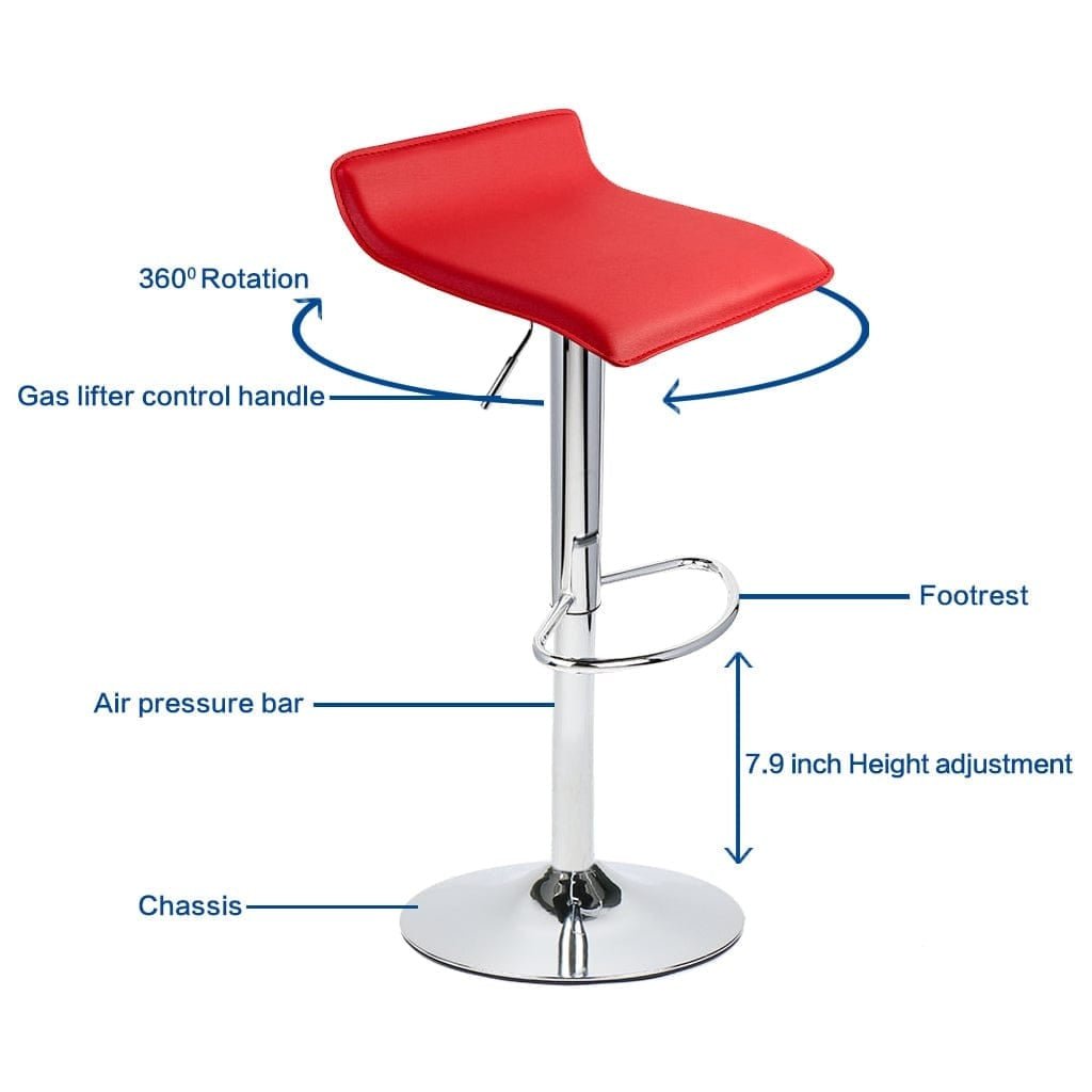 Elecwish red bar stool OW002 features
