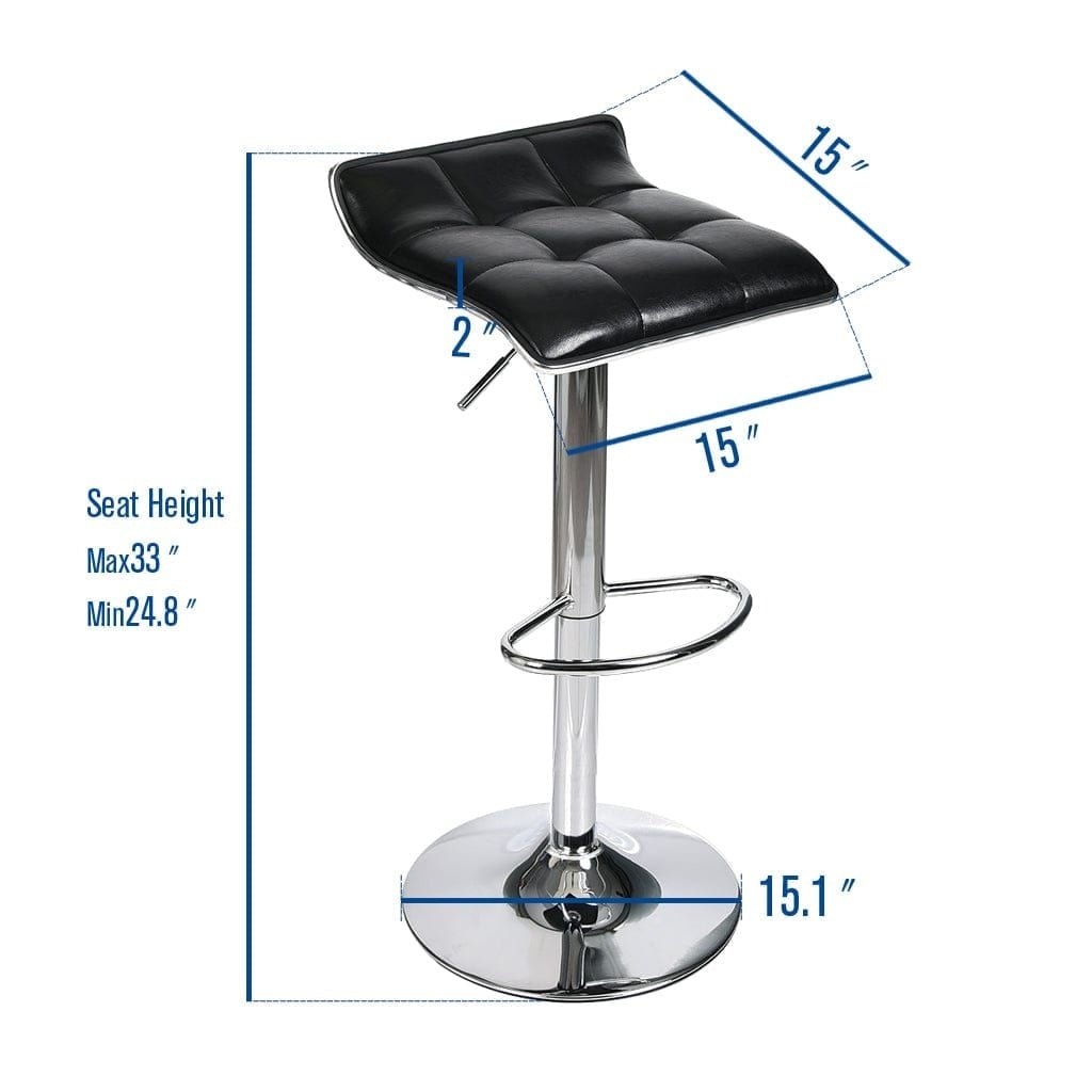 Elecwish Grid Black Bar Stool size