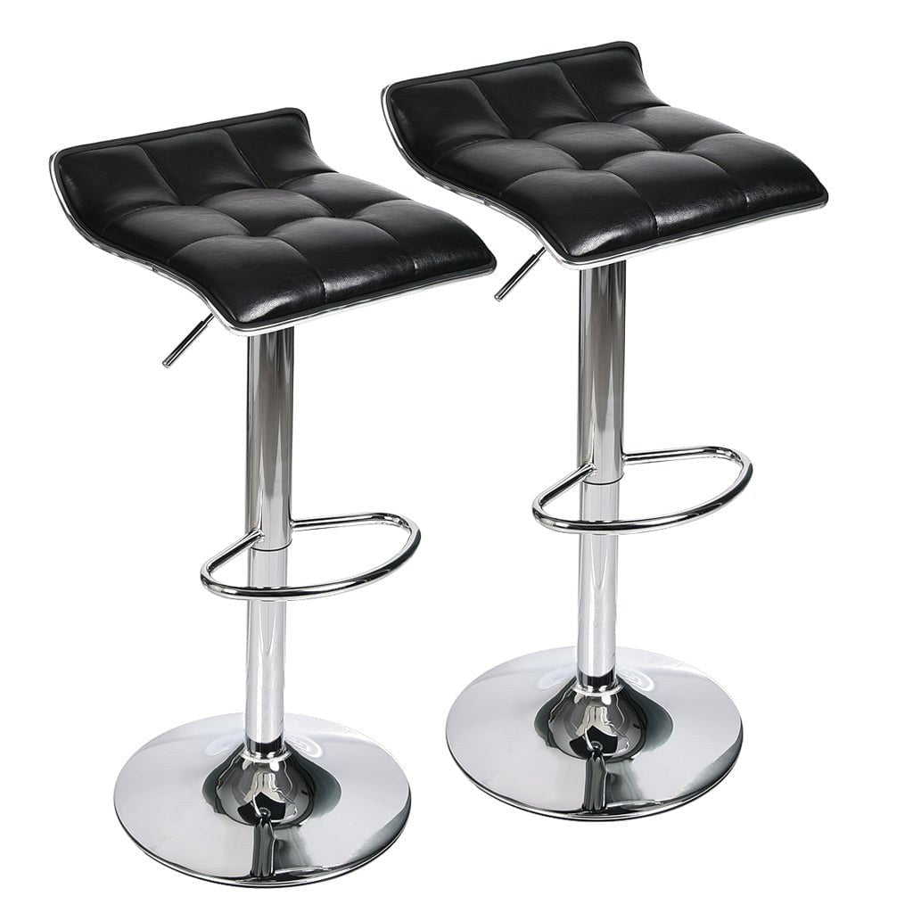 Set of 2 Elecwish Grid Black Bar Stool size