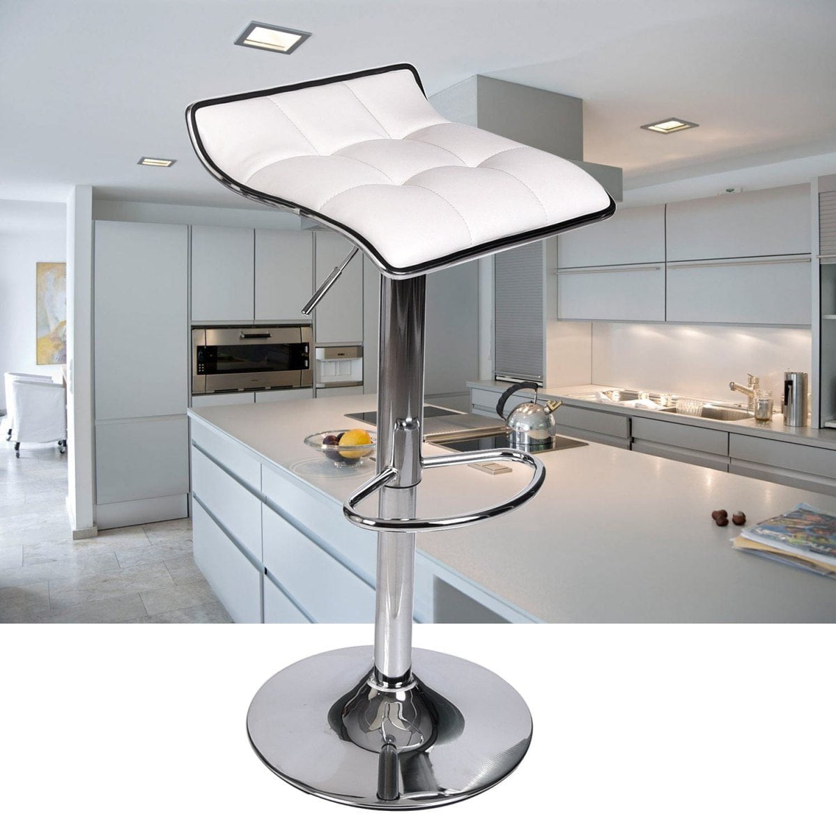 Elecwish Grid White Bar Stool using scene