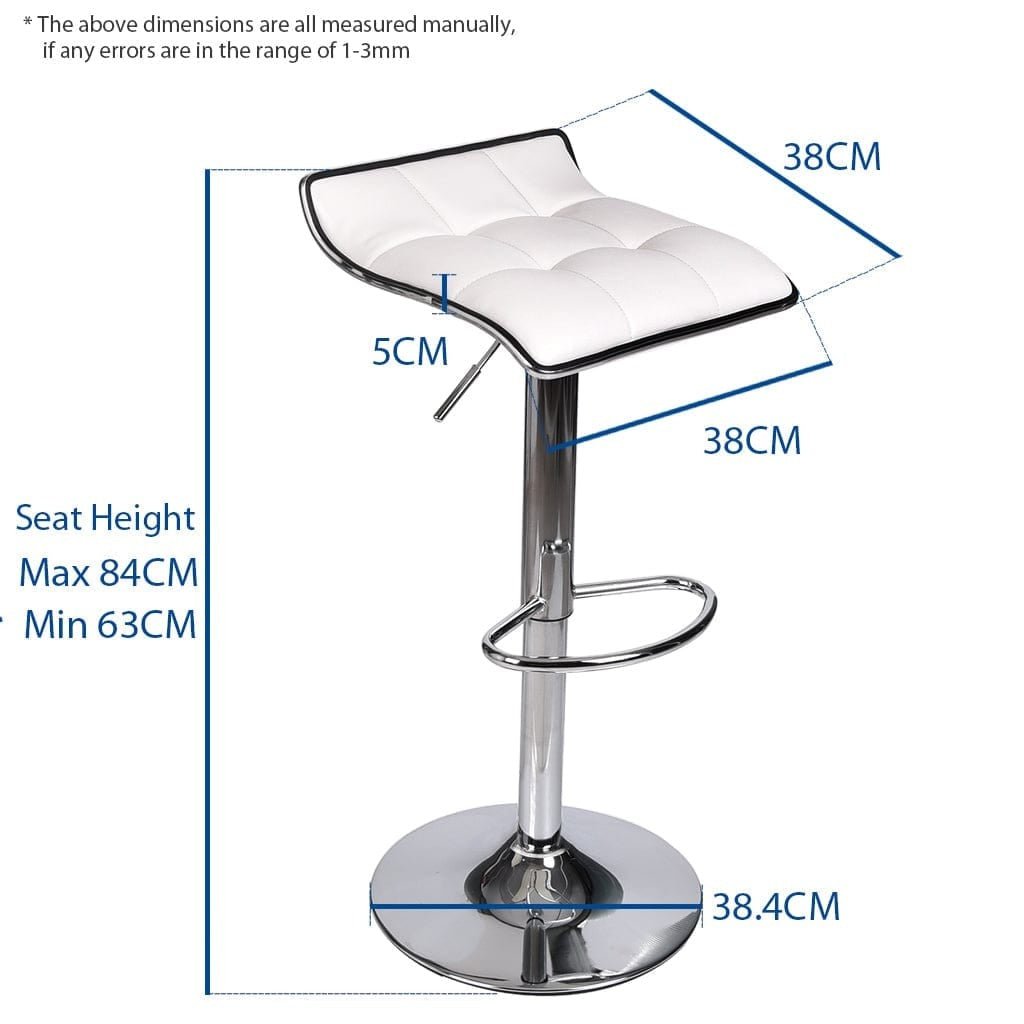 Elecwish Grid White Bar Stool size