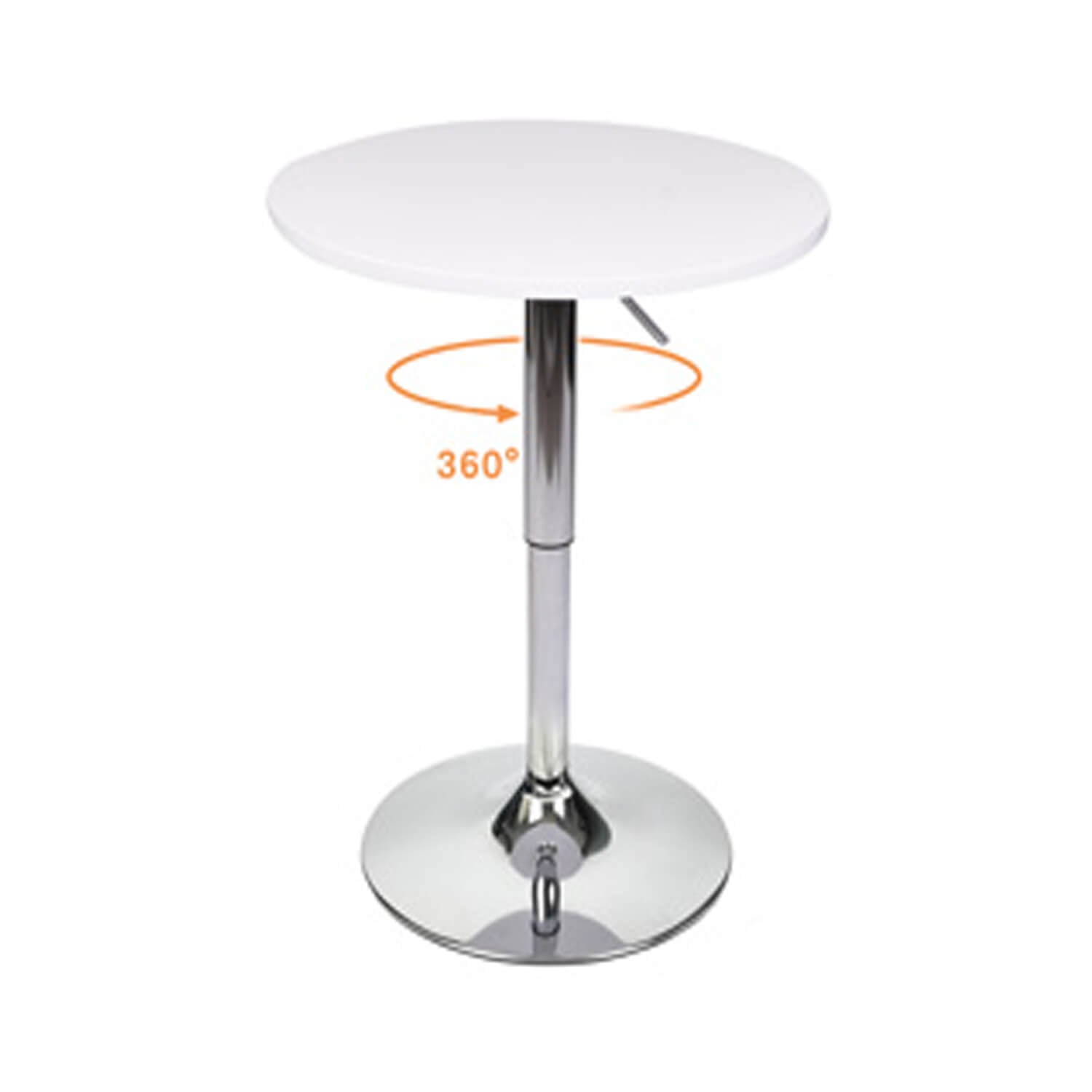 Elecwish white bar table can swivel 360 degrees