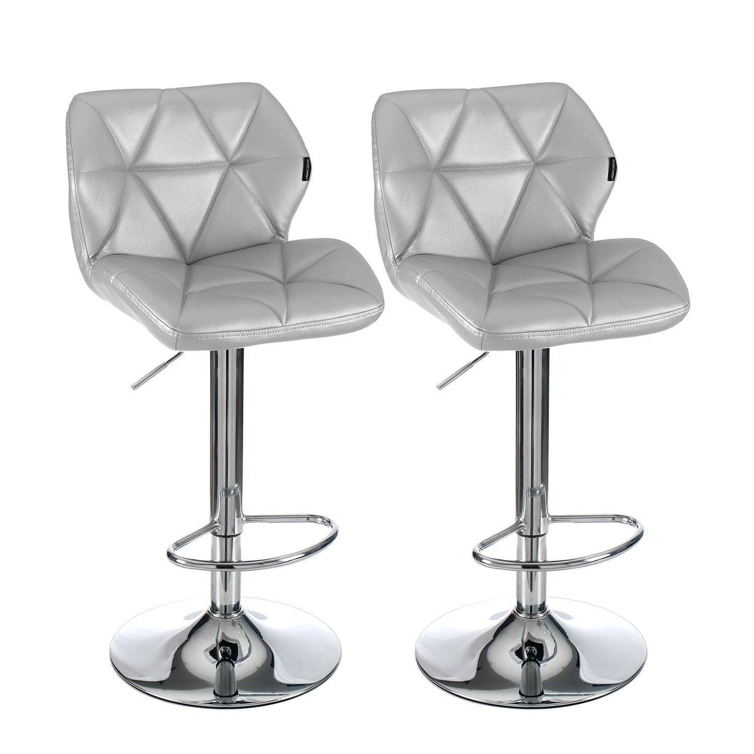 Barstools(Set of 2) side view （Silver）