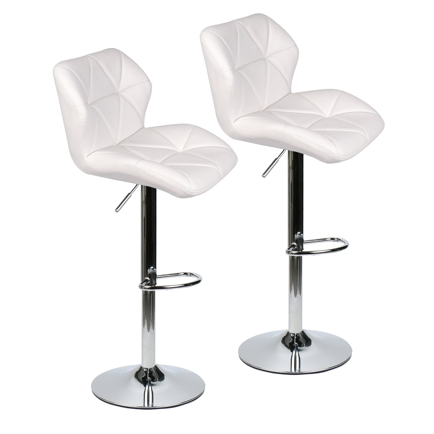 Elecwish Barstools Grid White Set of 2 Bar Stools OW001