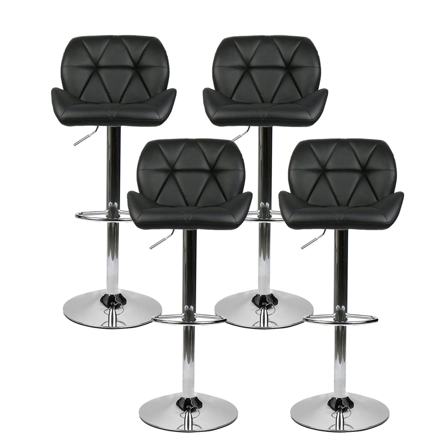 Elecwish Grid Black Barstools Set of 4 Bar Stools OW001