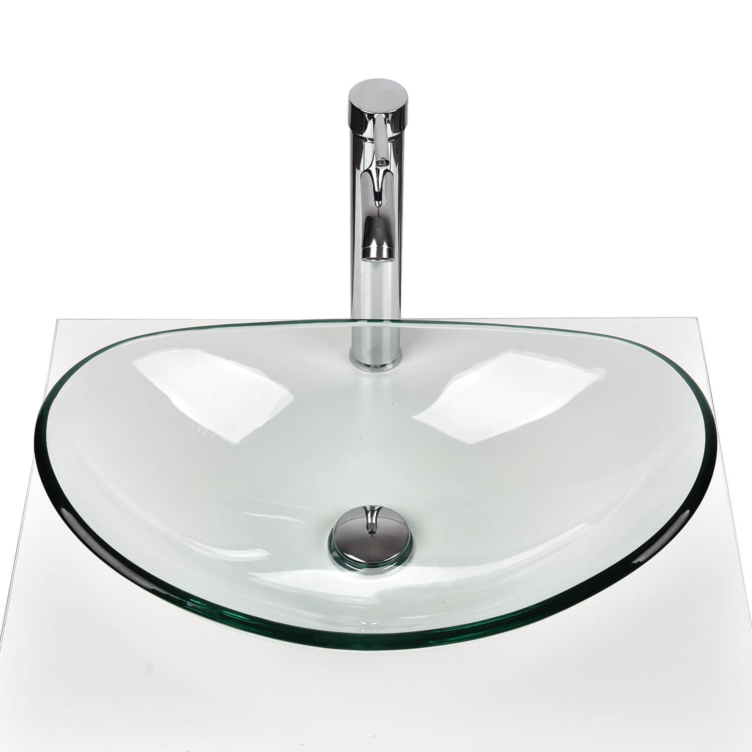 Elecwish Boat Clear Sink with faucet