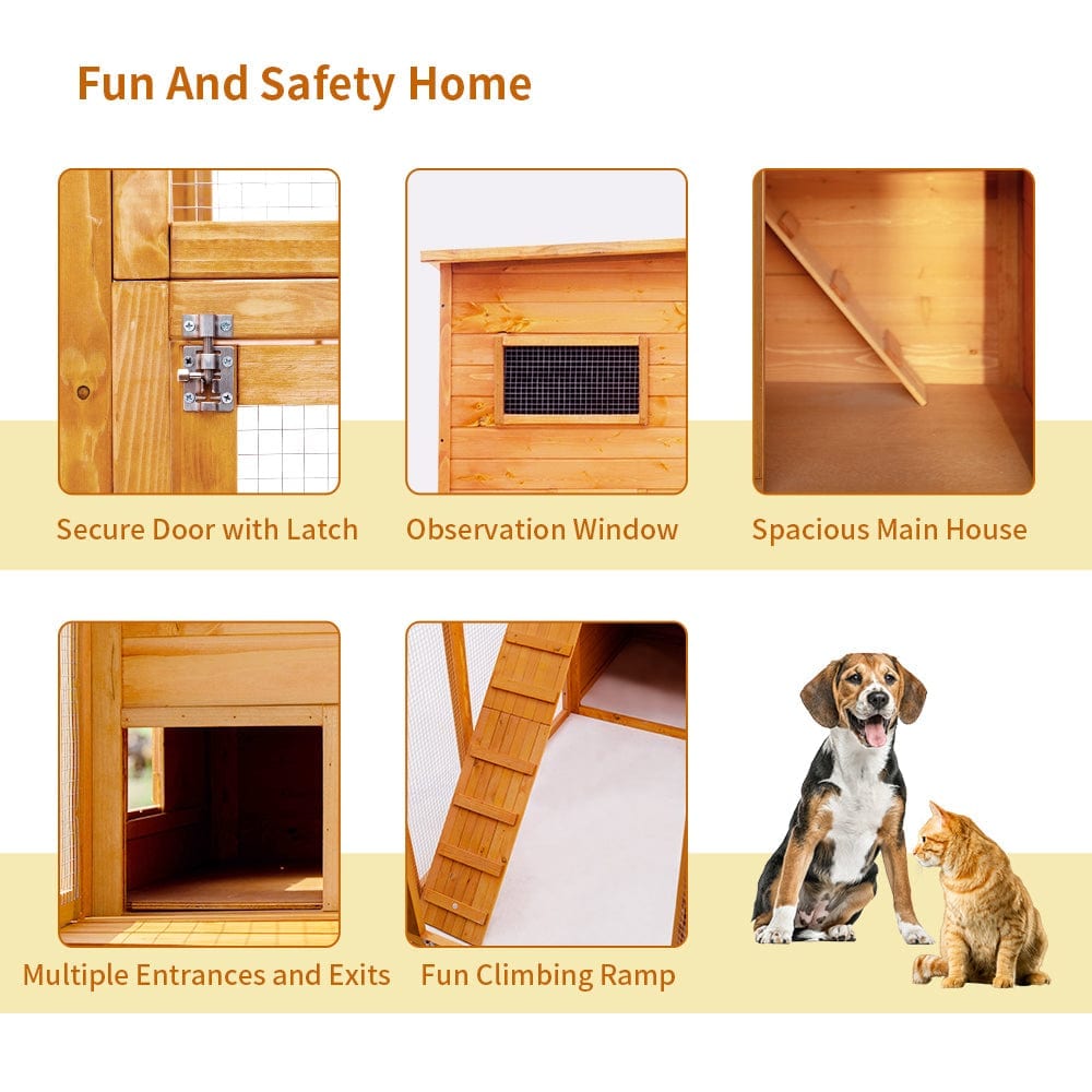 Elecwish Cat House PE1002OR has 5 features for fun and safety