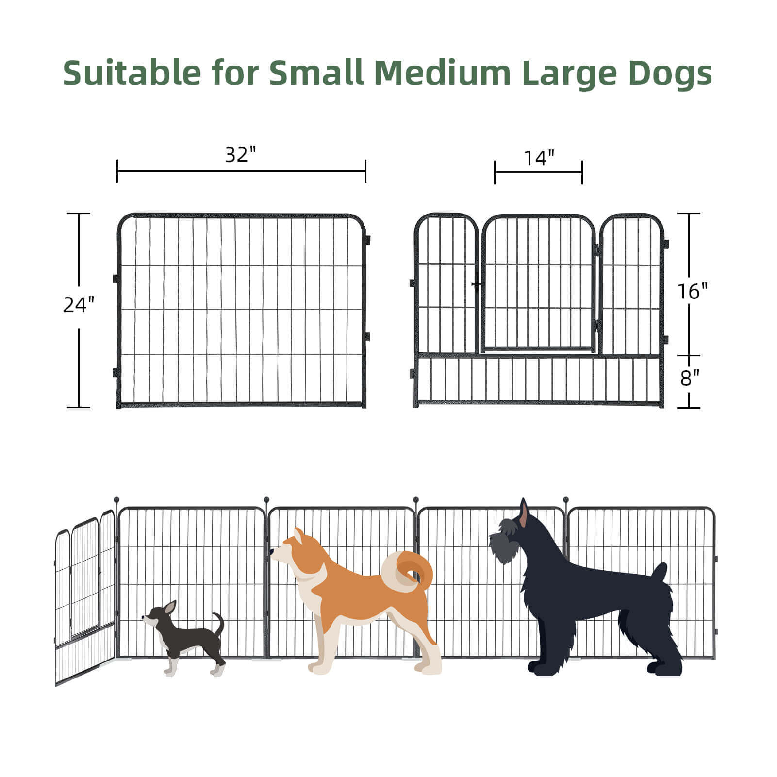 Elecwish High-Security Pet Fences is suitable for small medium large dogs