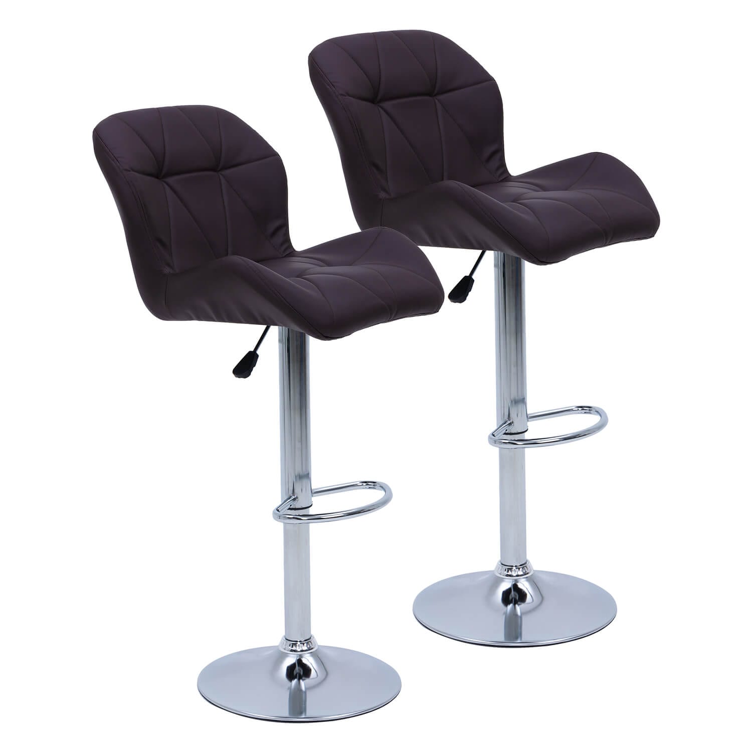 Elecwish Grid Brown Set of 2 Bar Stools OW010