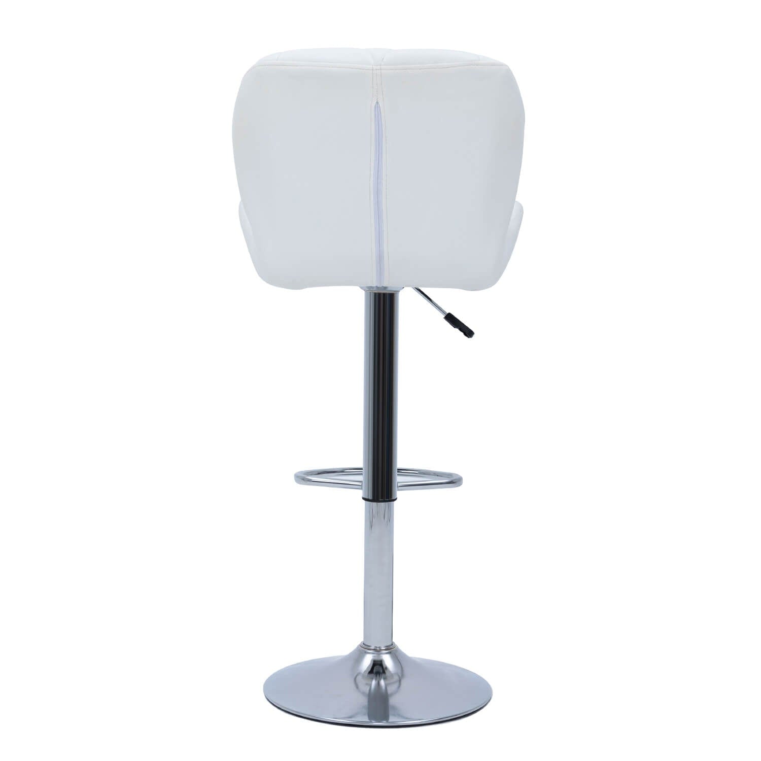Back angle of Elecwish Grid White Set of 2 Bar Stools OW010