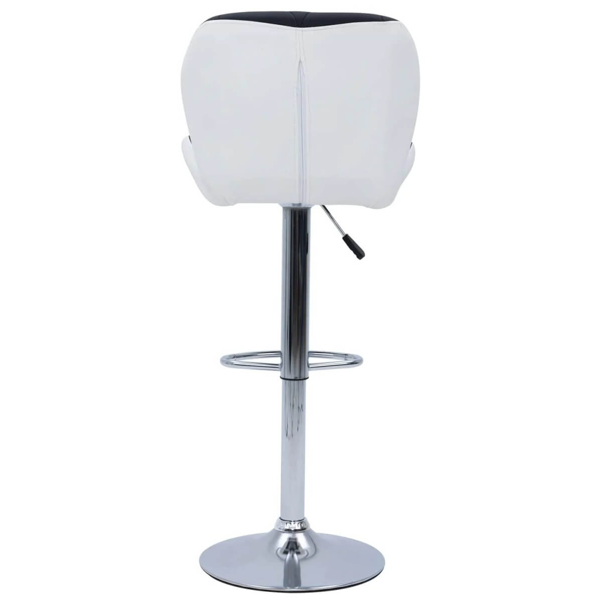 Back angle of Elecwish Black White Set of 2 Bar Stools OW010