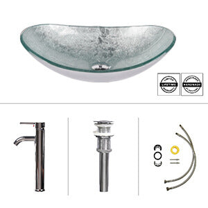 Elecwish sliver boat glass sink GB0005-SI parts