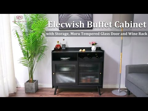 Elecwish Buffet Cabinet with Storage KA001 display video