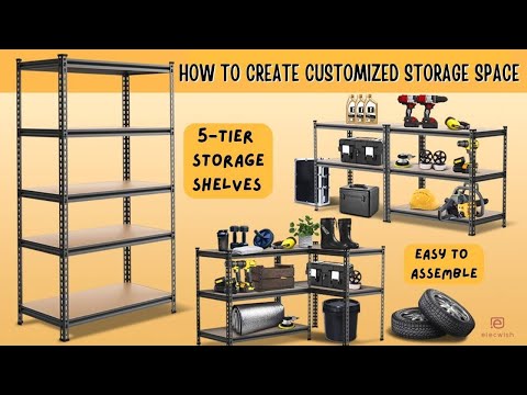 The video that shows how to assemble Elecwish 5-Tier Storage Shelves Adjustable TH715 