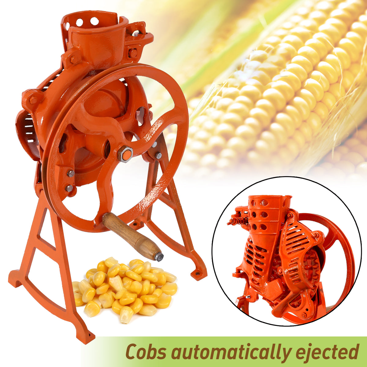 ELECWISH Manual Farm Corn Sheller - Heavy Duty, Efficient Threshing ...