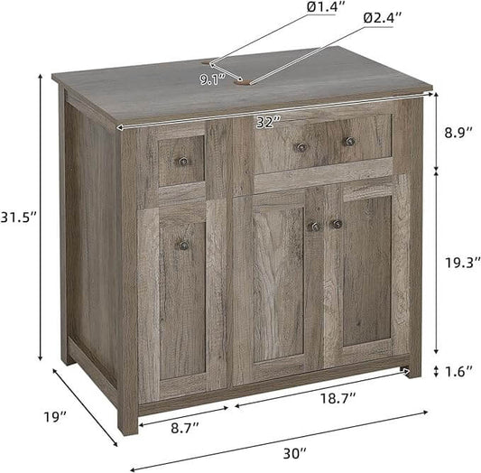 30 inches Wooden Bathroom Vanity Without Sink-BA043