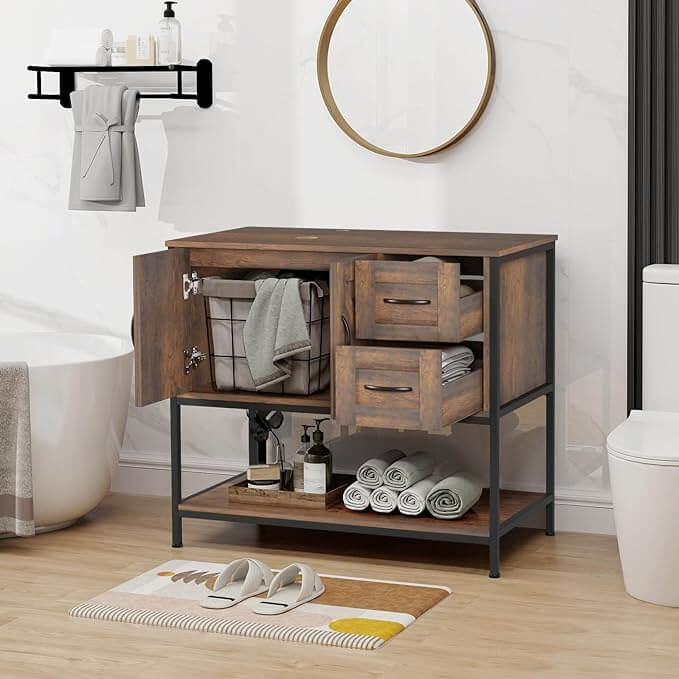 36" Classic Dark Brown Bathroom Vanity-BA049