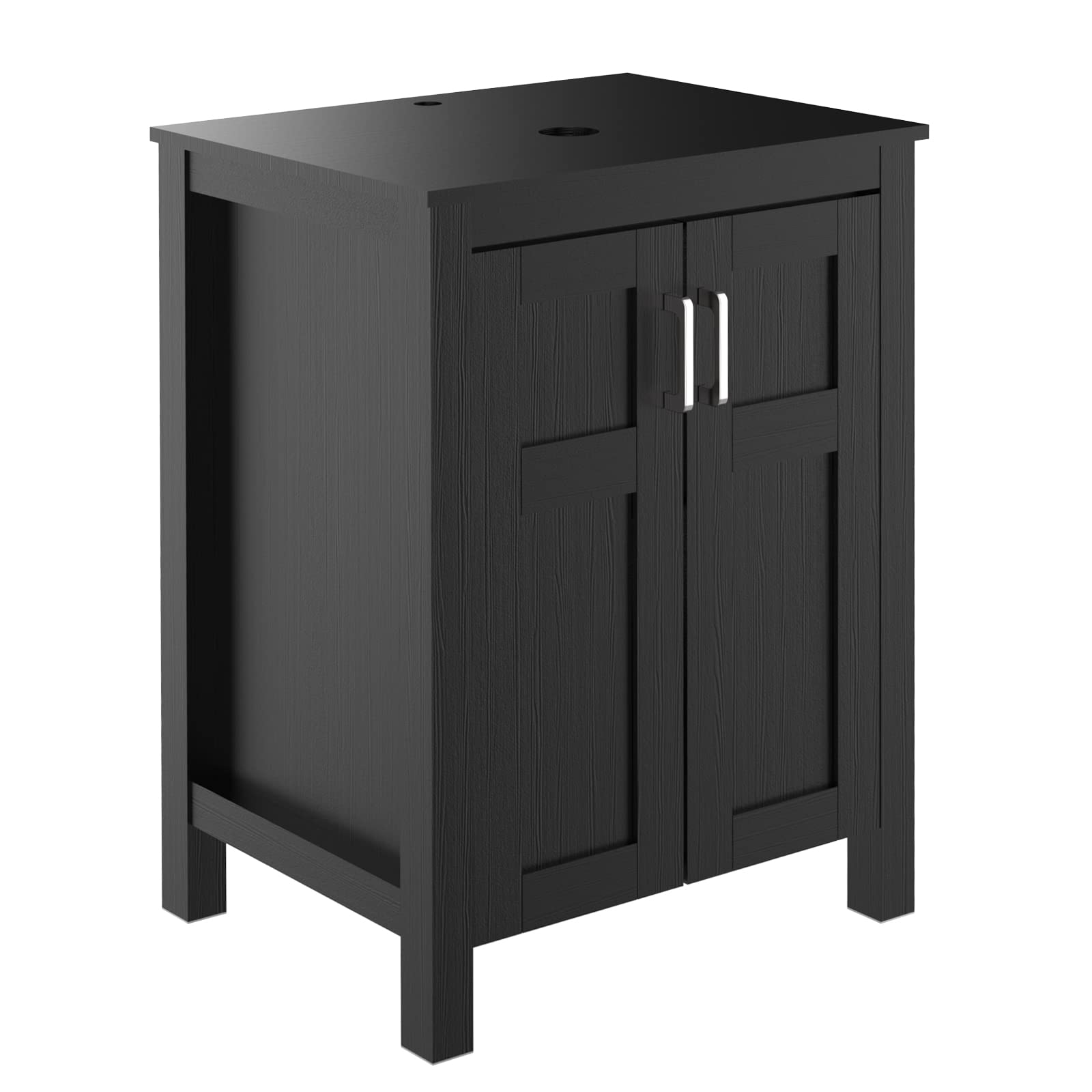 Elecwish 24'' Black Wood Bathroom Vanity HW1120 cabinet