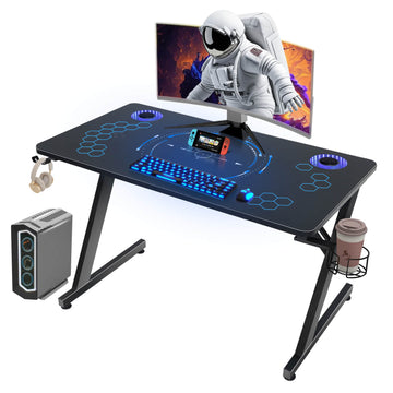 Gaming Desk with LED Lights OC125 with computer