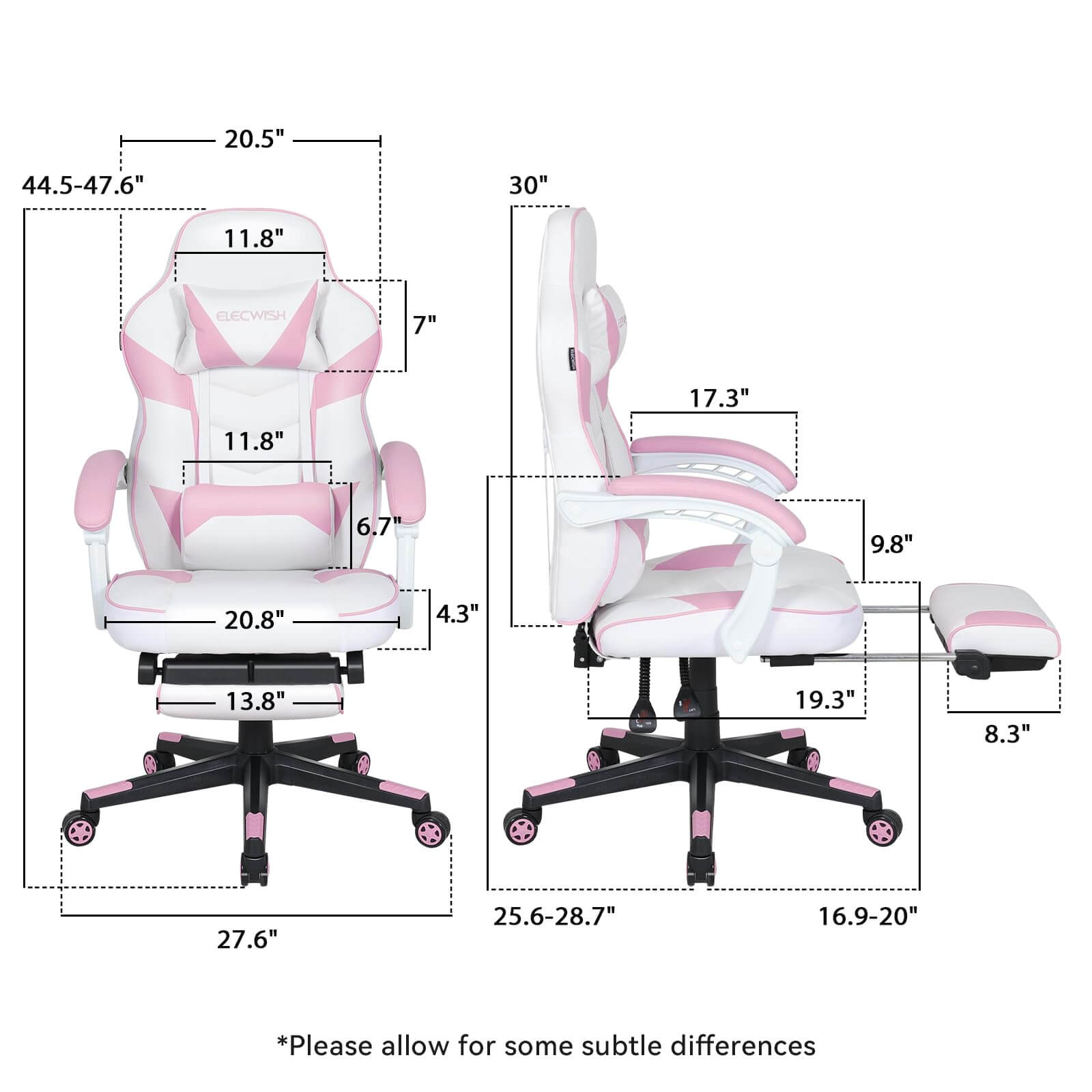 ELECWISH Gaming Chair, Reclining Computer Chair with
