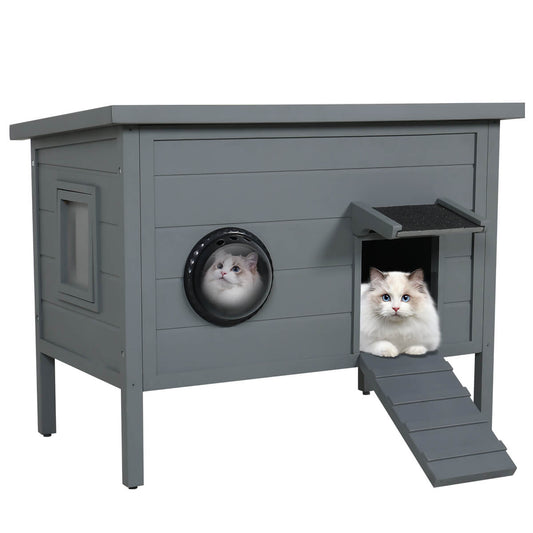 Outdoor Wooden Insulated Cat House PF715