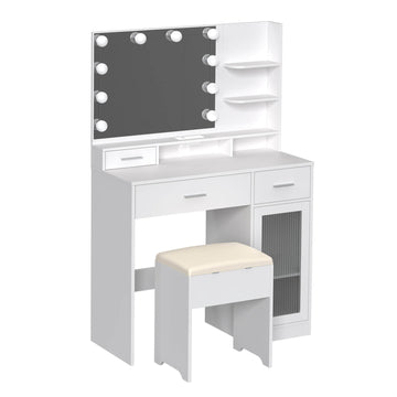 Vanity Desk with Mirror and Lights IF010