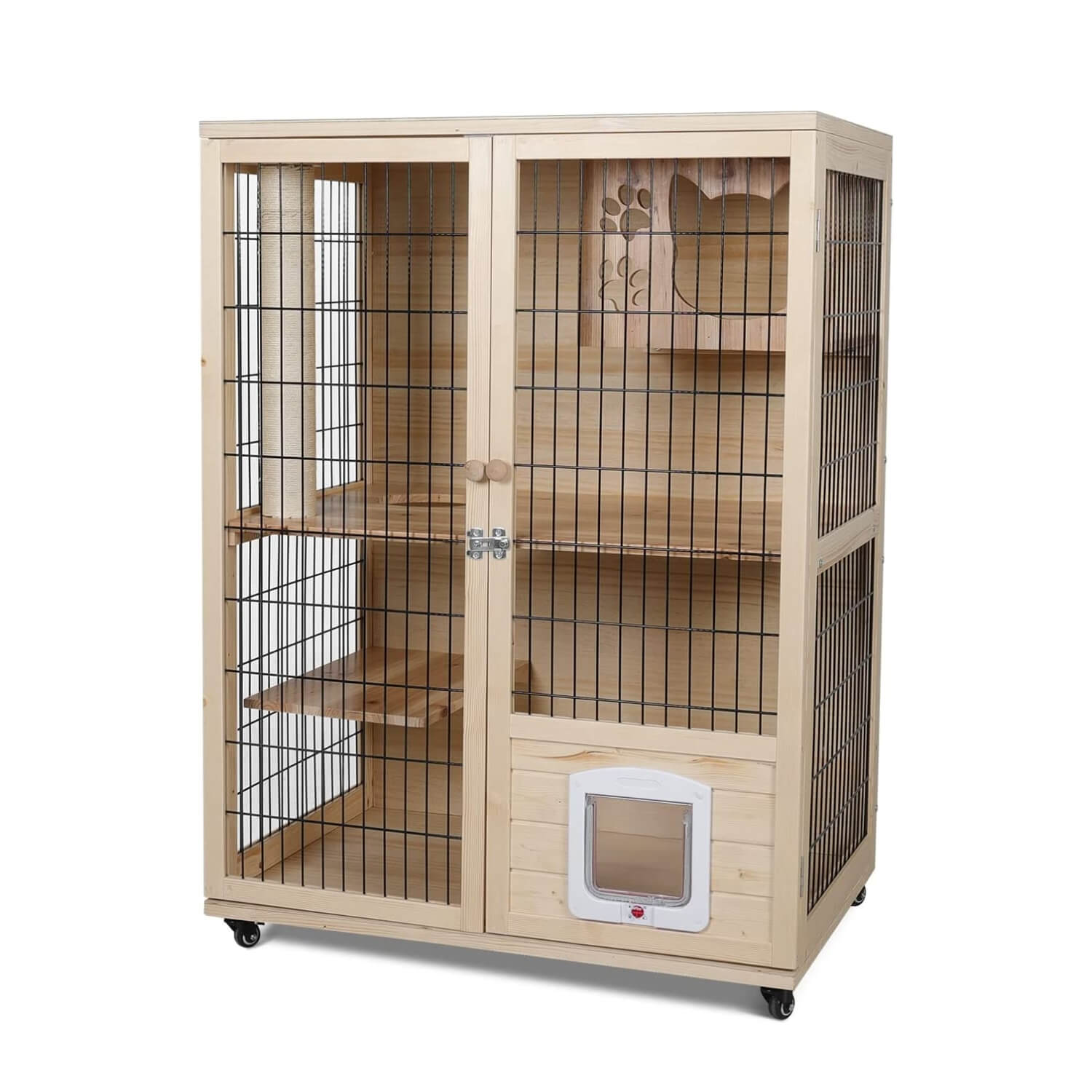 Elecwish Wooden Cat House with large space