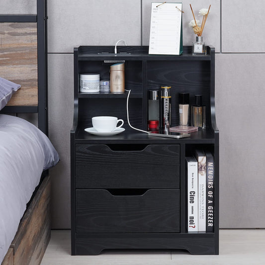 Nightstand with Charging Station IF014