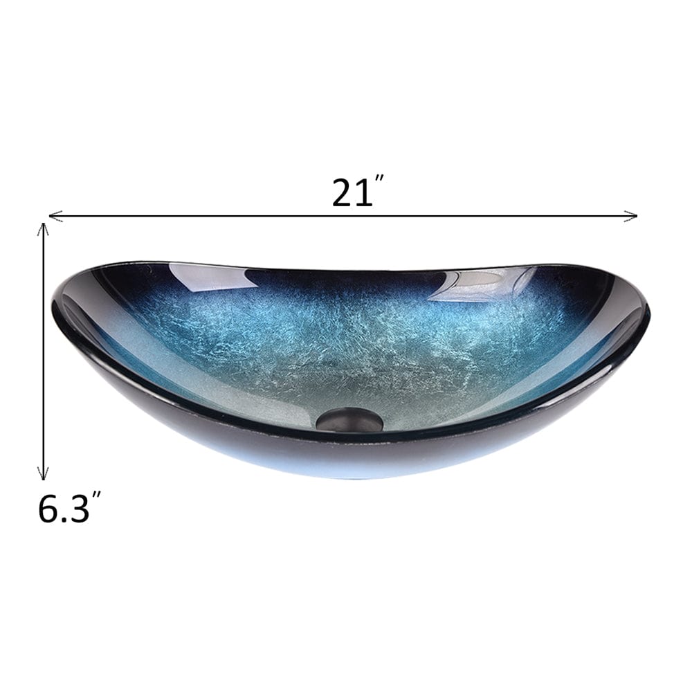 Elecwish Blue Boat Sink size