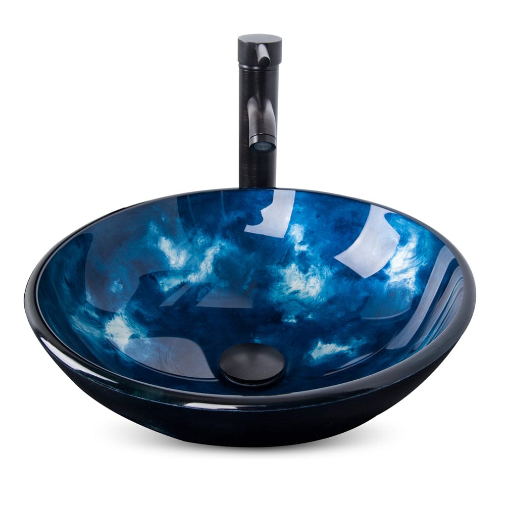 Elecwish ocean blue round sink