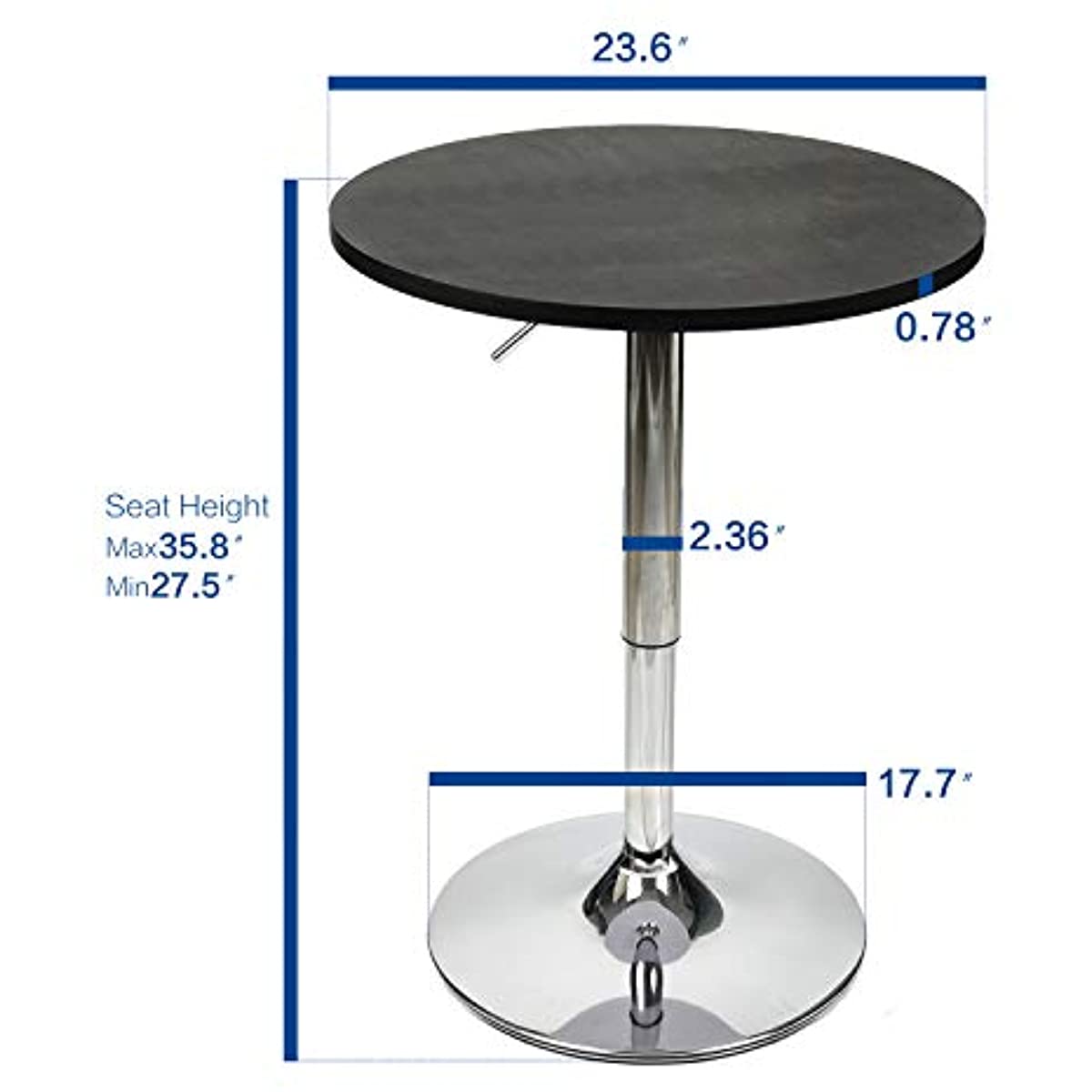black bar table size ow003