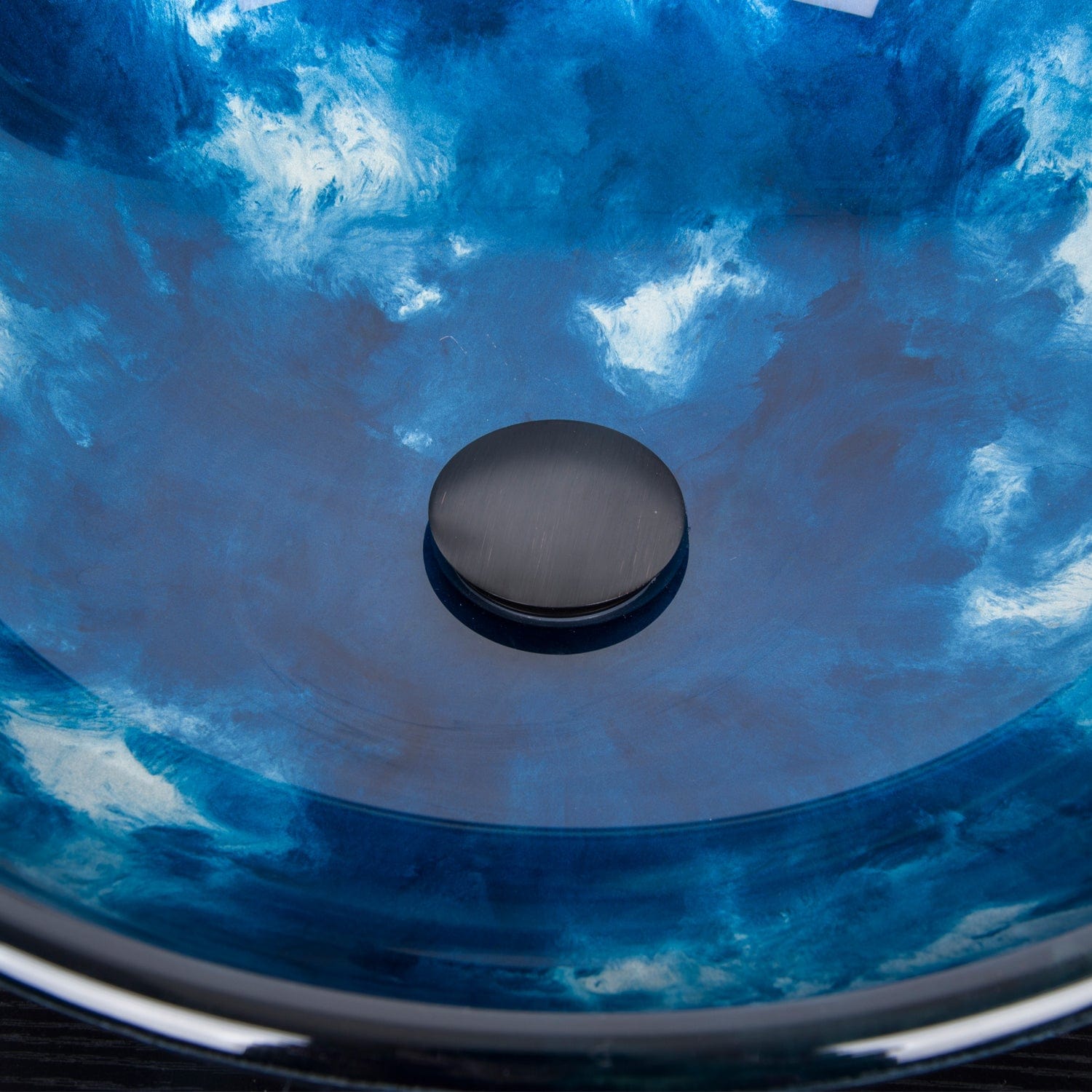 Details of Elecwish Artistic Vessel Sink Bathroom Glass Bowl Faucet Drain Combo 