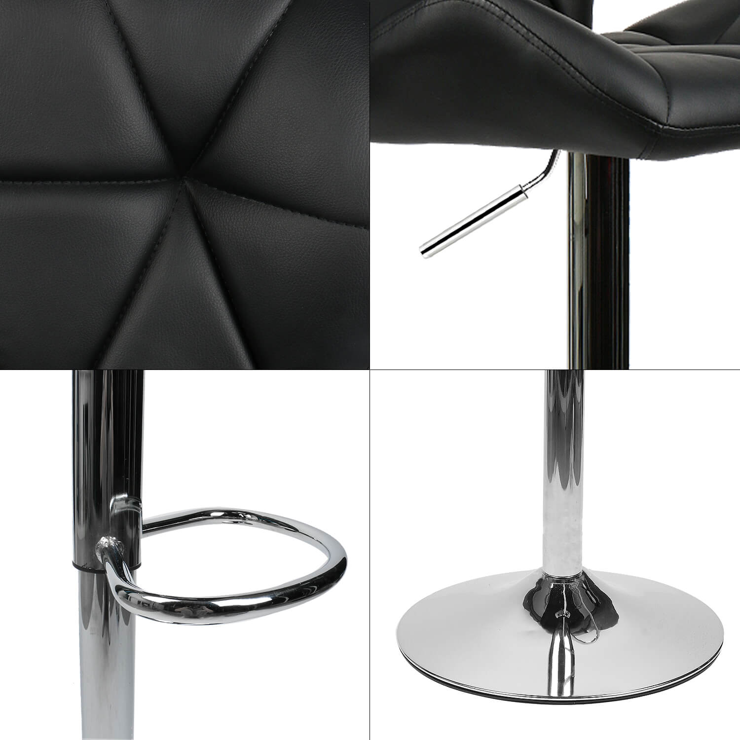 Feature details of Elecwish black bar stools