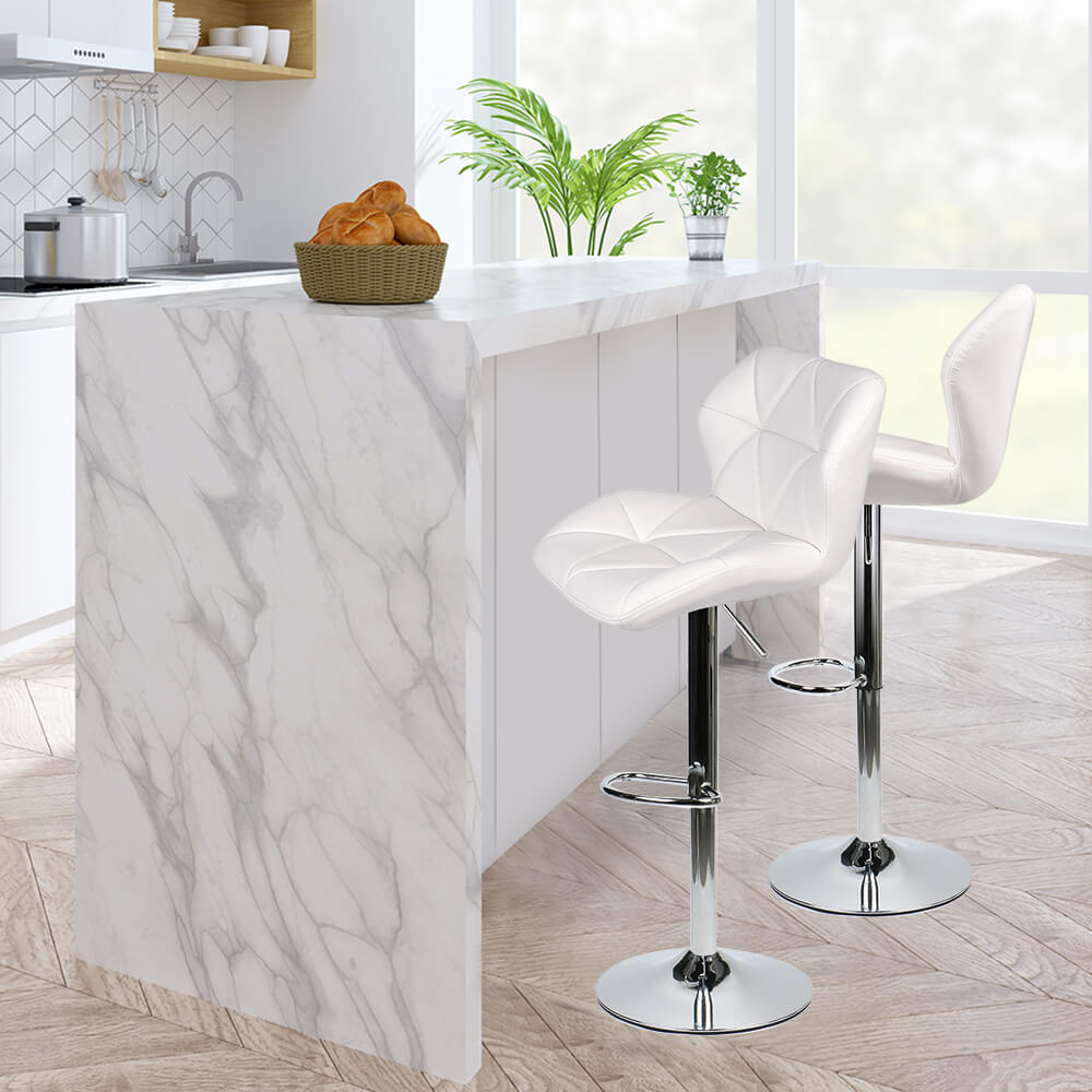 Elecwish white bar stool OW001 display scene