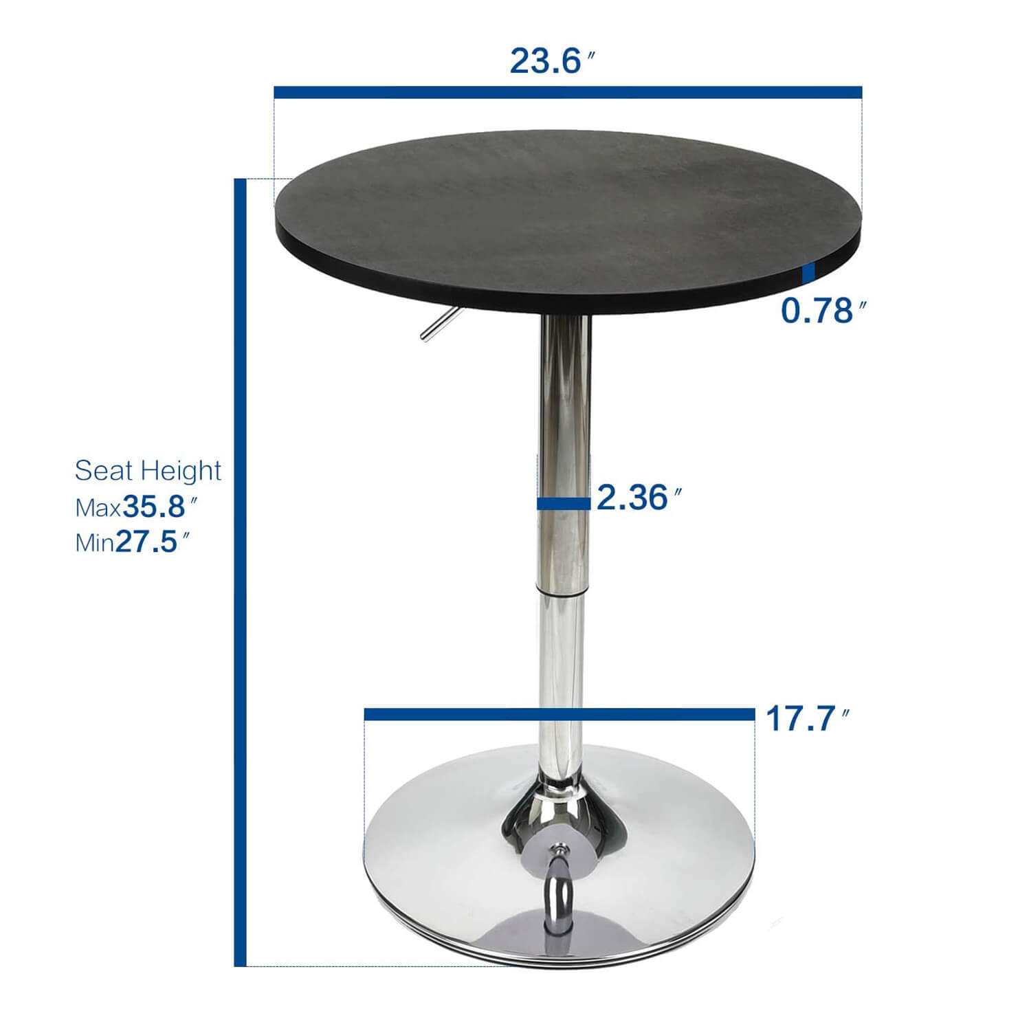 Elecwish black bar table size