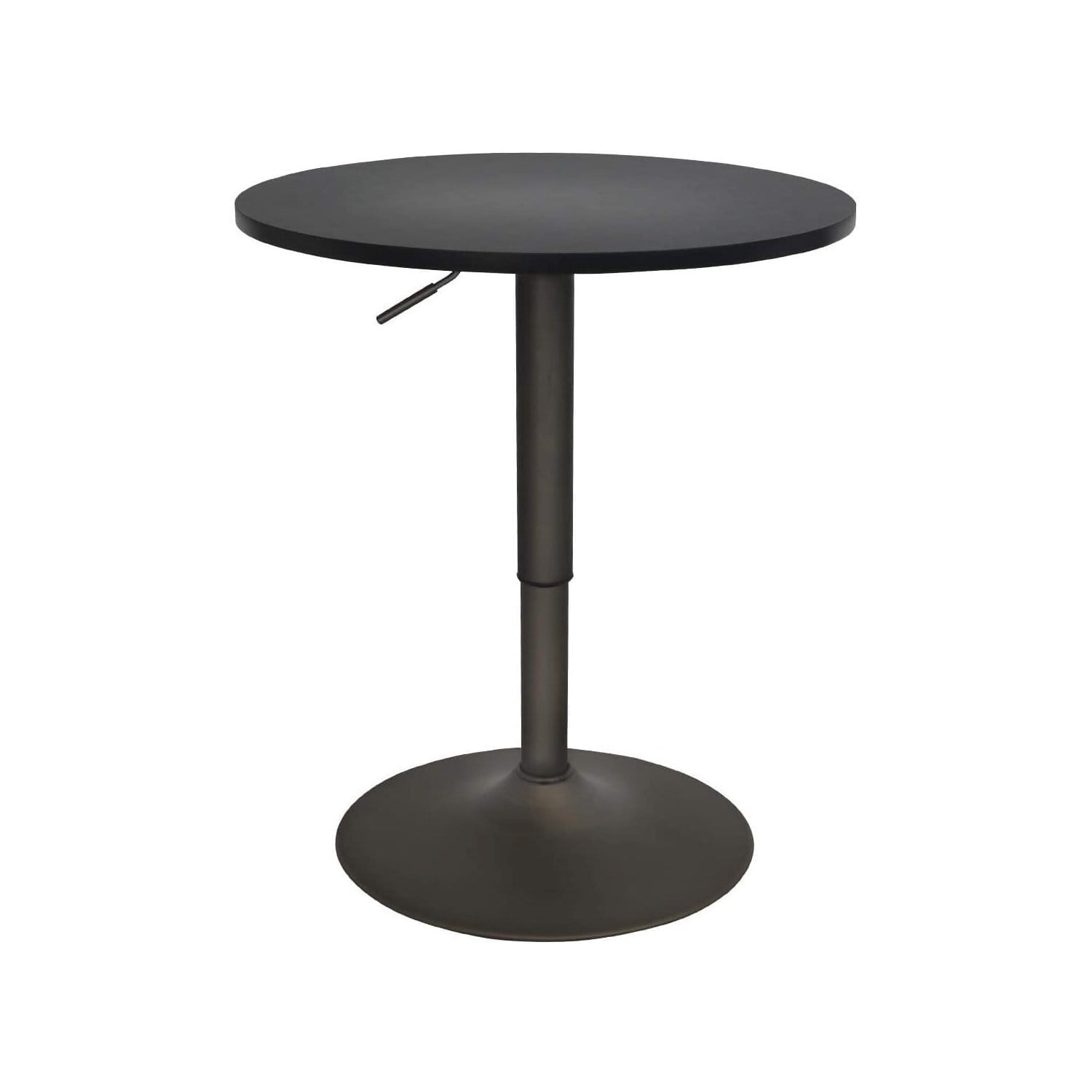 elecwish Bar Table Puluomis 24 Inches Round Bar Table Adjustable Height and Wood Cocktail Pub Table MDF Top 360°Swivel Furniture