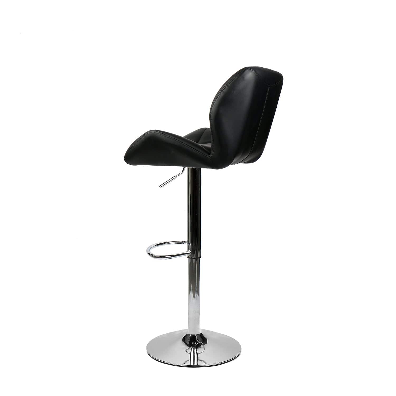 Left view of Elecwish Grid Black Barstools Bar Stools OW001