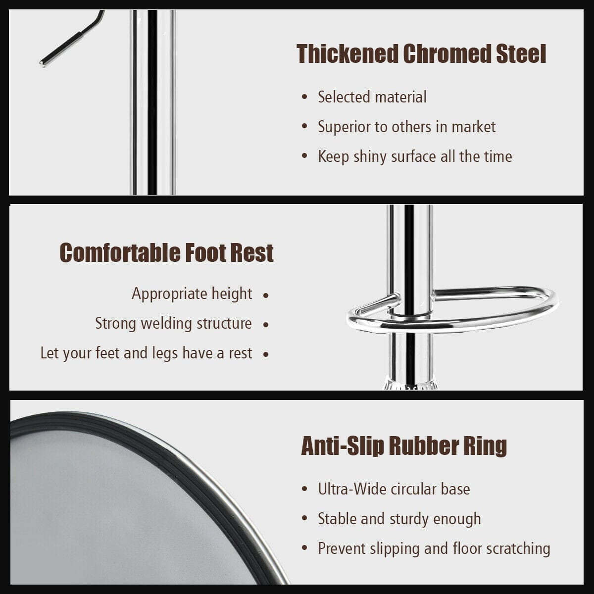 Three features of Elecwish Barstools Set of 2 Bar Stools OW001