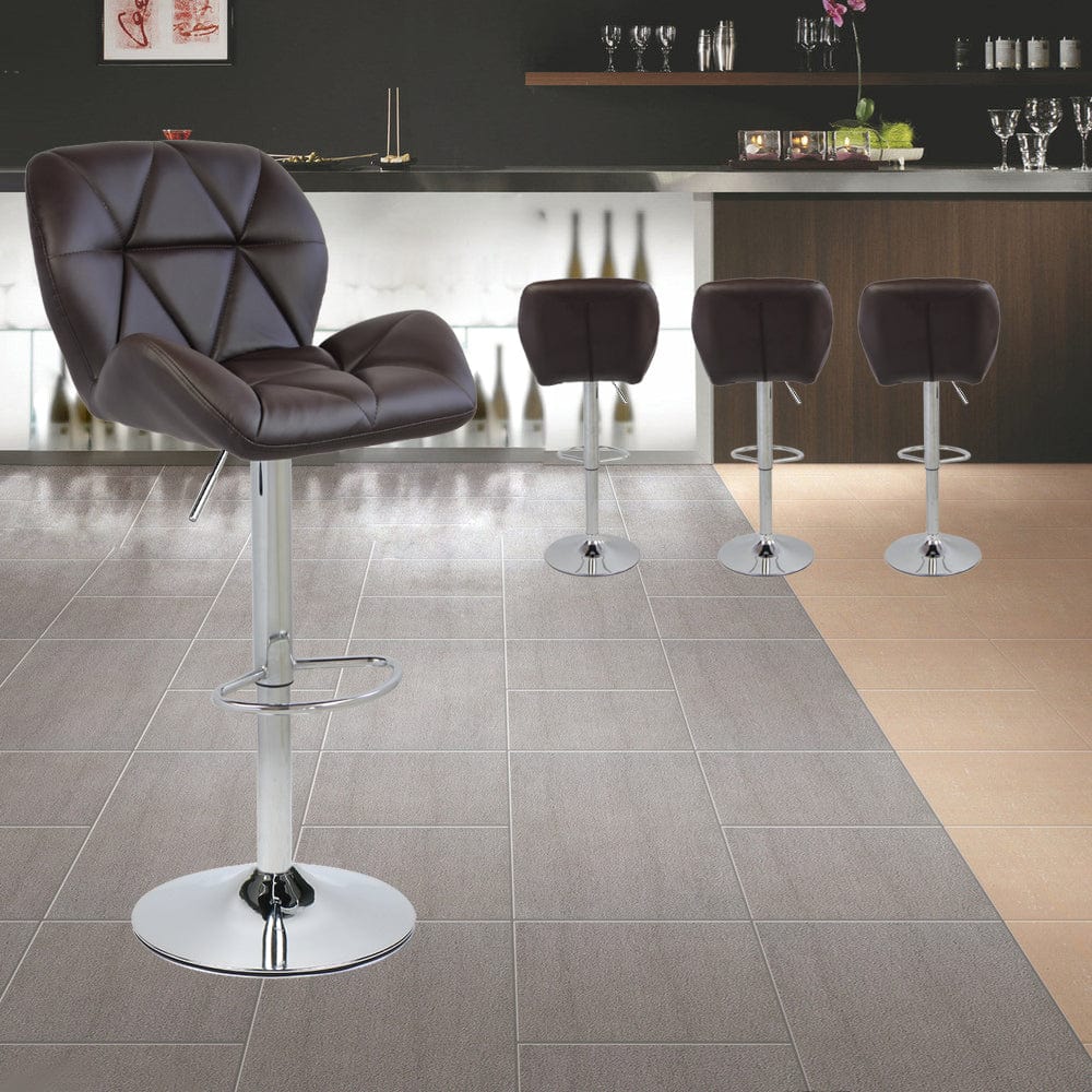 Elecwish Barstools Grid Brown Set of 2 Bar Stools OW001 is perfect for the bar