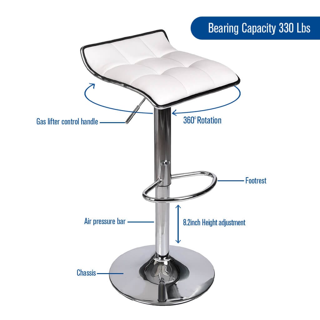 Elecwish Grid White Bar Stools OW006 features