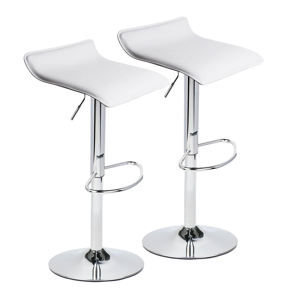 Elecwish Barstools White Set of 2 Bar Stools OW002